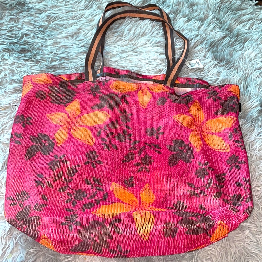 NWT old navy mesh tropical beach bag